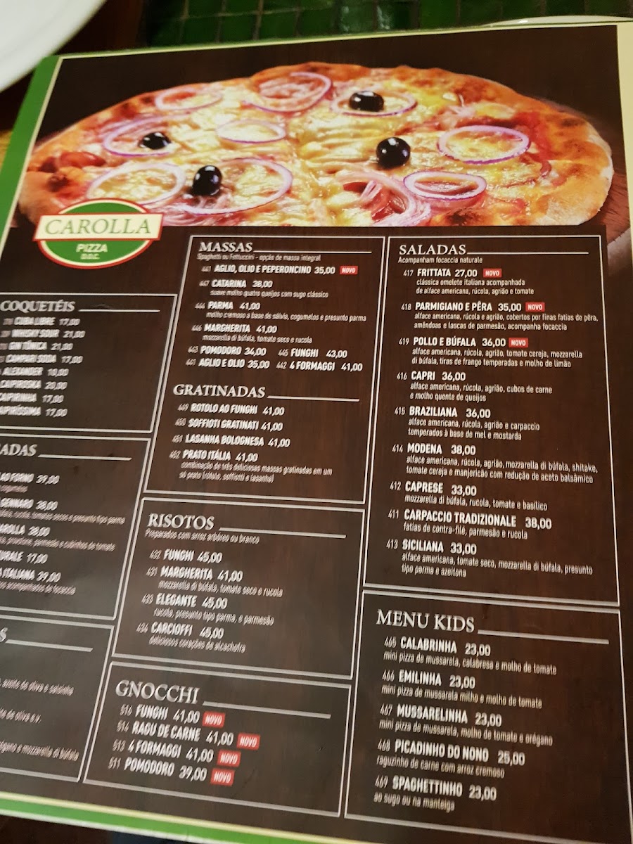 Menu Carolla Pizza D.o.c. - Santa Felicidade-1